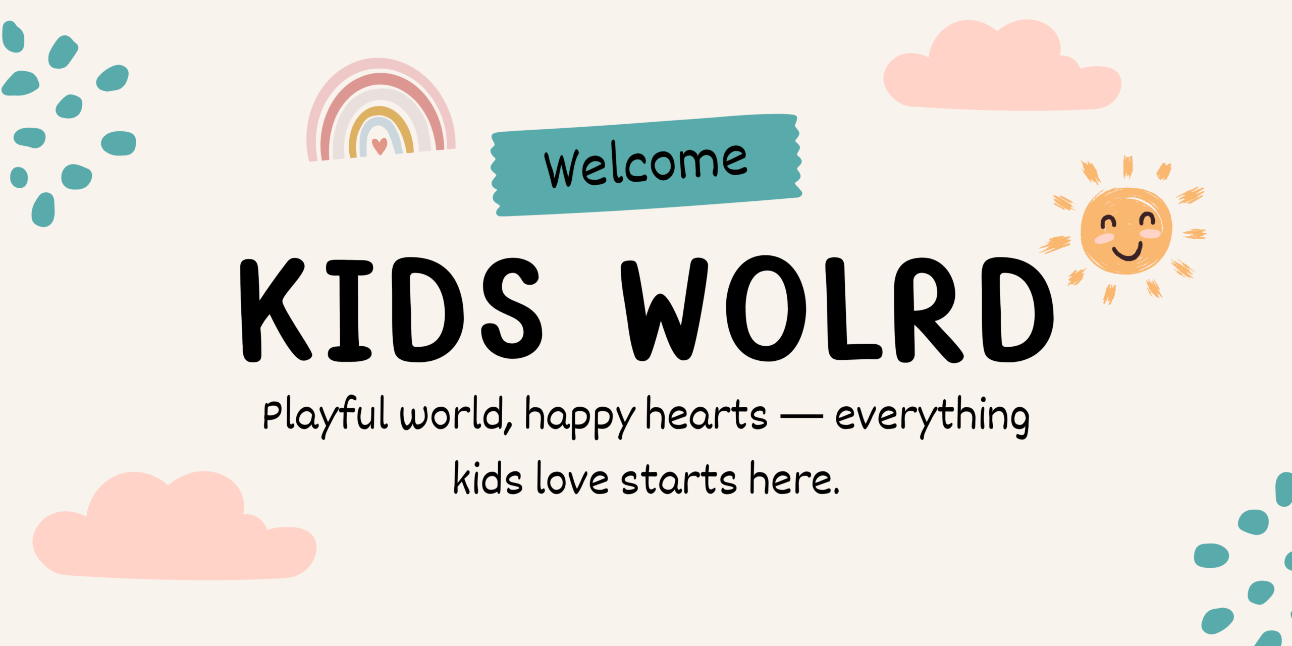 Pink Cute Minimalist Baby Store Banner